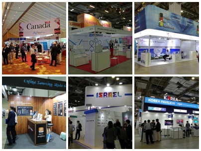 Exhibitors from various countries