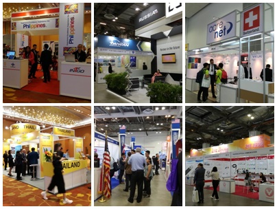 Exhibitors from various countries