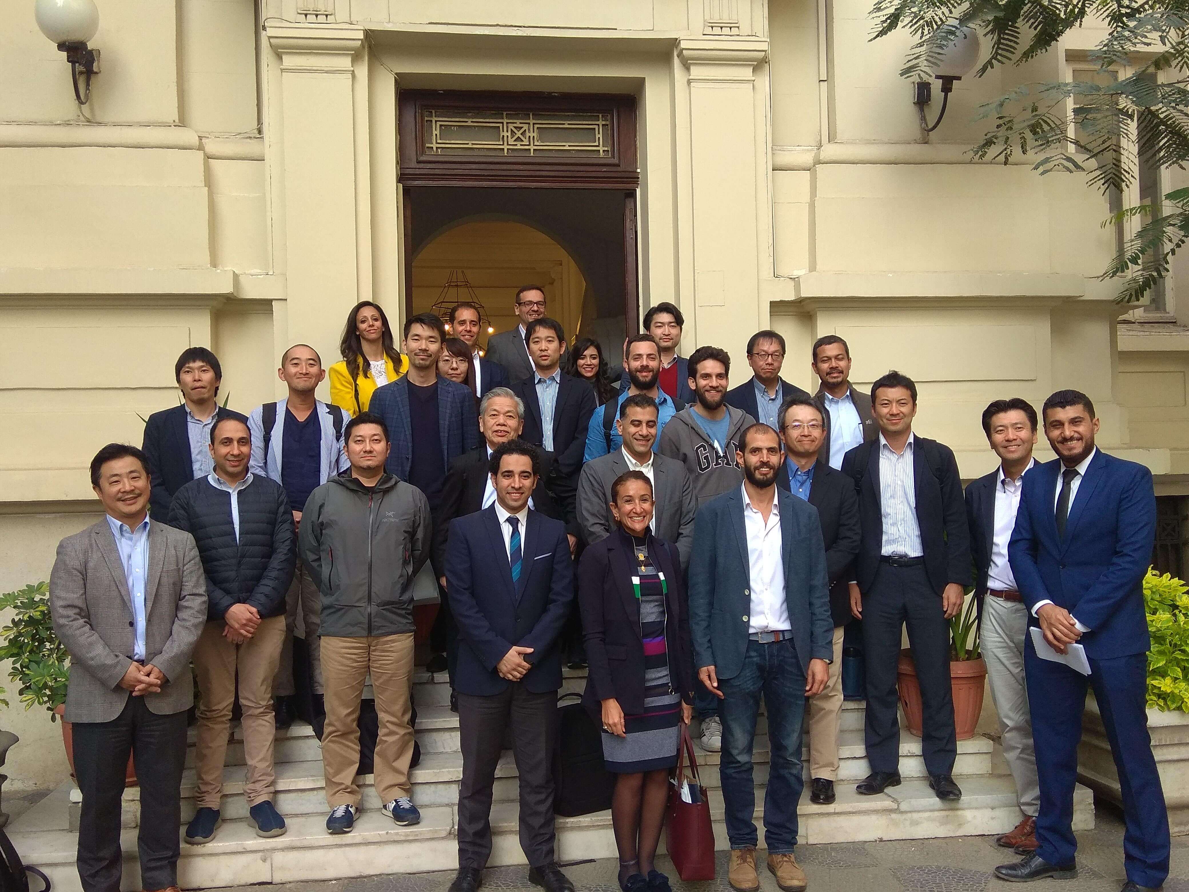 Group photo in the Greek Campus