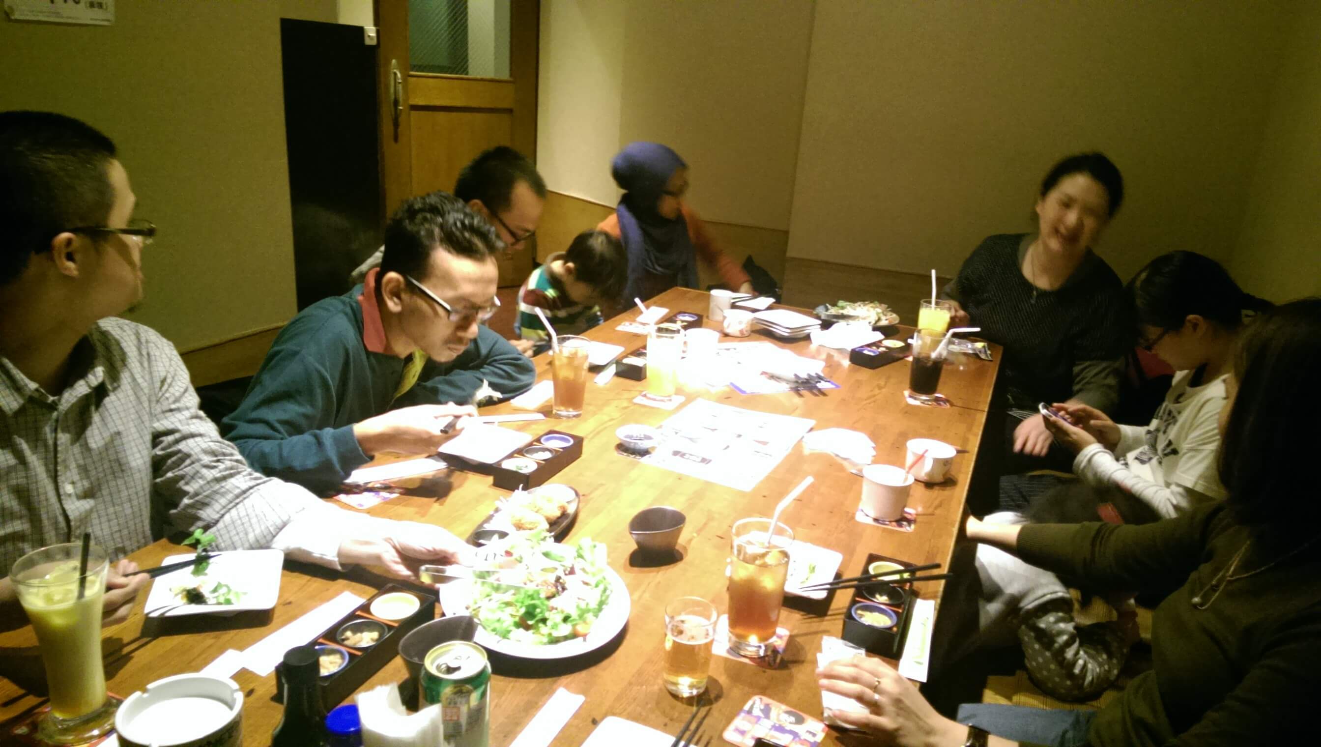 Team dinner at Japanese restaurant