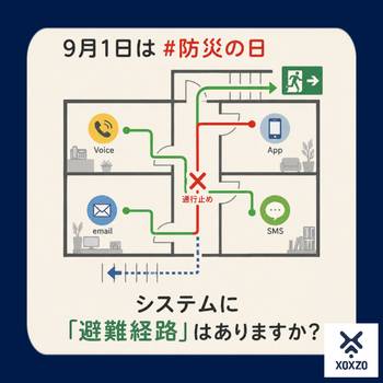 防災の日。システムにも「避難経路」はありますか？