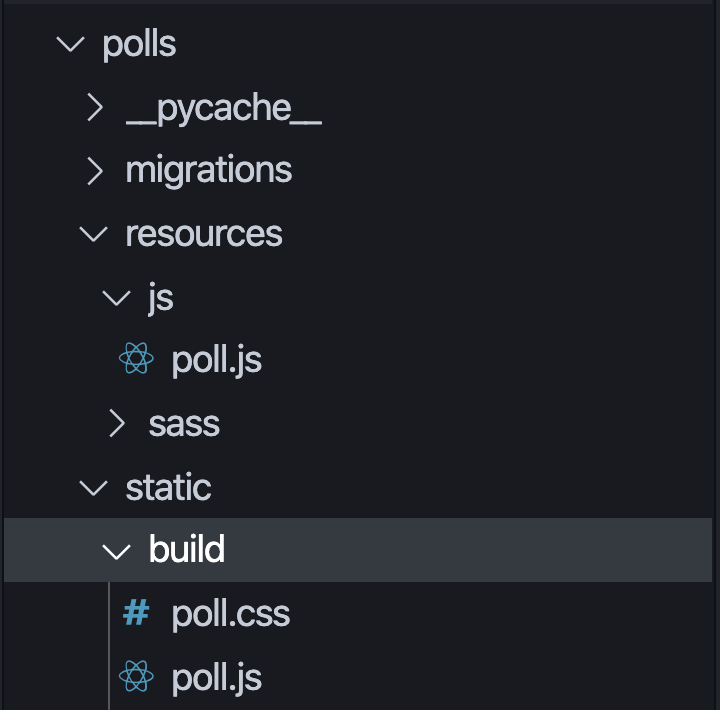 Compiled Poll assets in build directory